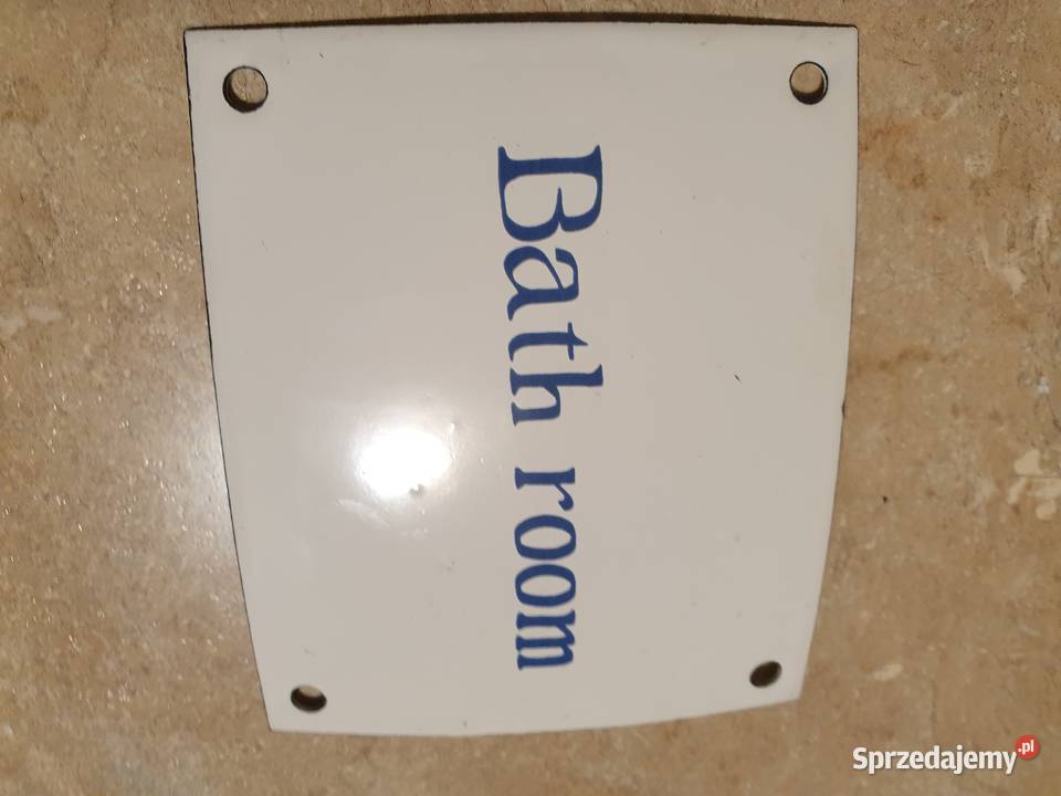 Tabliczka WC 2 retro emaliowan zawieszka a Żuromin