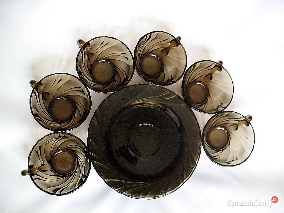 Filiżanka spodek Duralex Vereco Rivage Amber brązowy Siedlce sprzedam