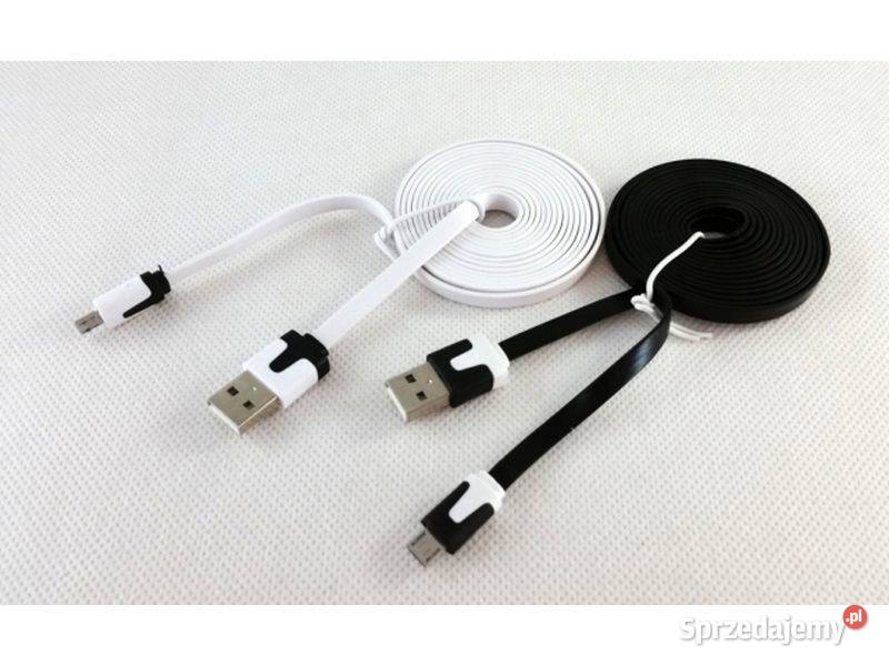KABEL PRZEWÓD MICRO USB PŁASKI BEZ PLĄTANIA 3 m Zamość