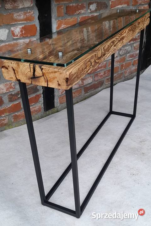 Konsola do przedpokoju i salonu stare drewno