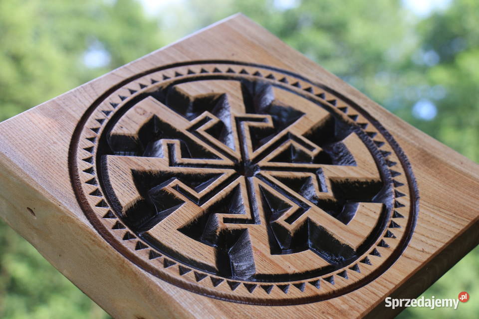 Statuetka Drewniana Swarzyca Ręce Boga Kołowrót Jasienica Rosielna