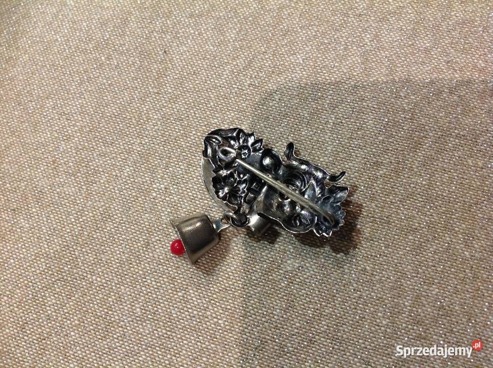 Przypinka Broszka Vintage Metalowa Krowa z