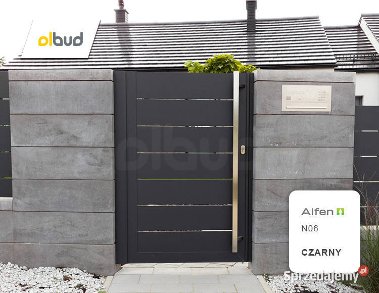Ogrodzenie aluminiowe grafit ALFEN N06 Olbud Ogrodzenia i bramy Elbląg