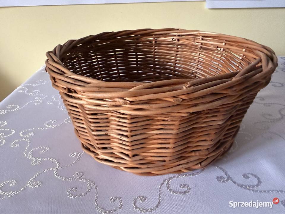 Koszyk wiklinowy ręcznie pleciony naturalny Czerwionka-Leszczyny sprzedam