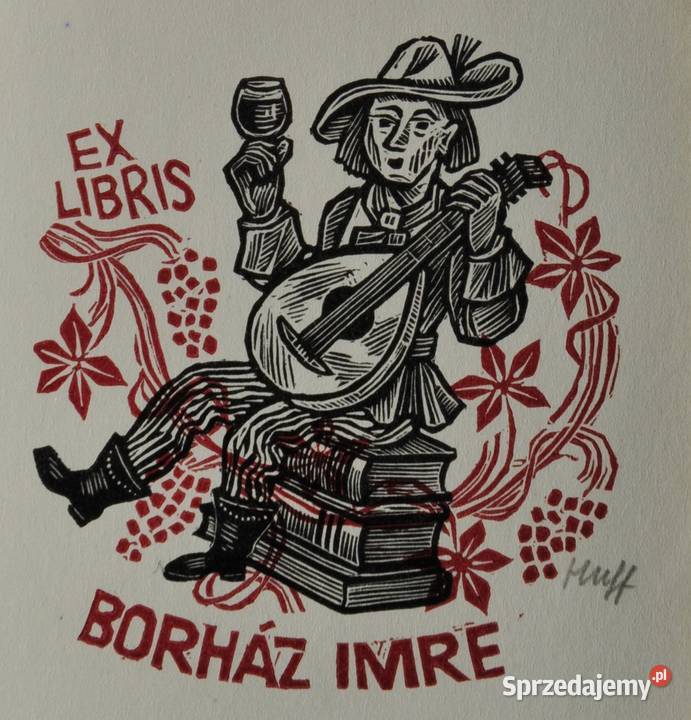 zbiór 6 exlibrisów Hermann Huffert lata 7080