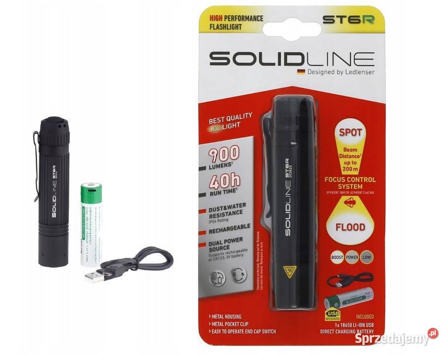 Mocna Latarka LED Ledlenser Solidline ST6R Black Pozostałe wielkopolskie Pleszew