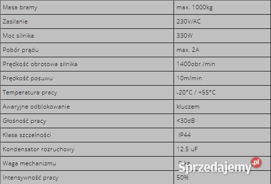 Napęd do bramy przesuwnej nowy gwarancja 1000 podkarpackie Jasło