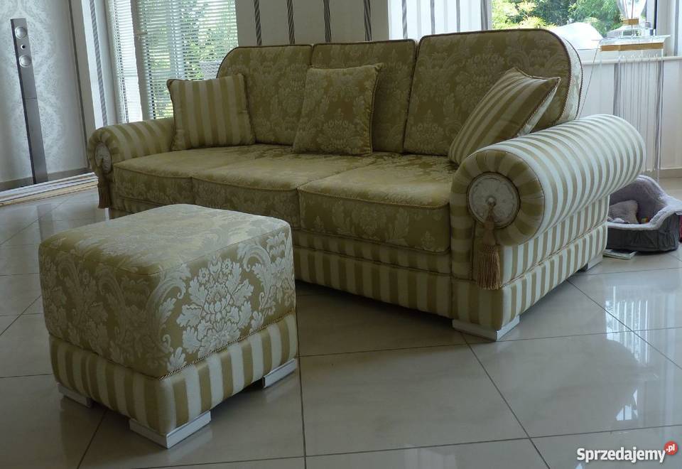 Kanapa sofa wypoczynek stylowa trójka meble 92cm Niekłań Mały