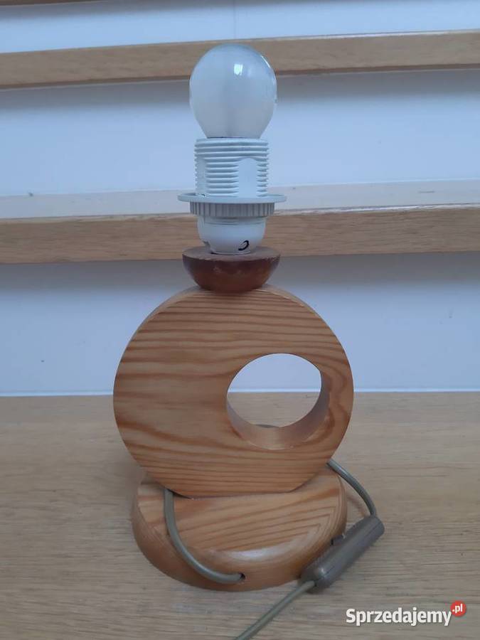 Drewniana lampa stołowa Lampy Kraków sprzedam
