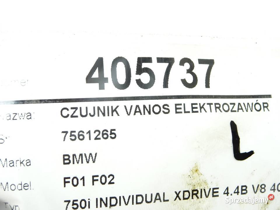 CZUJNIK VANOS ELEKTROZAWÓR BMW F01 7561265 44 podkarpackie