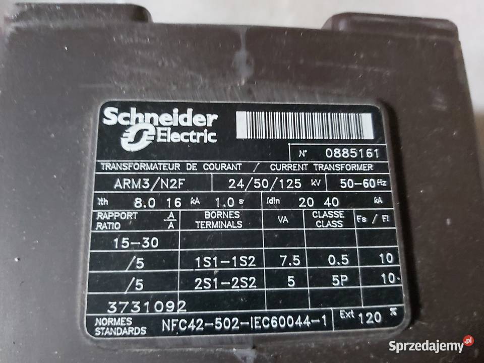 Przekładniki prądowe ARM3 sprzedam
