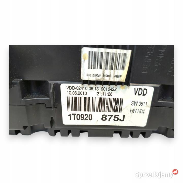 LICZNIK ZEGARY 1T0920875J VW Touran II 20 TDI