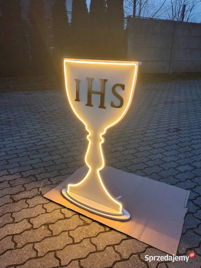 Kielich Komunijny podświetlany LED neon Hostia Rawicz sprzedam