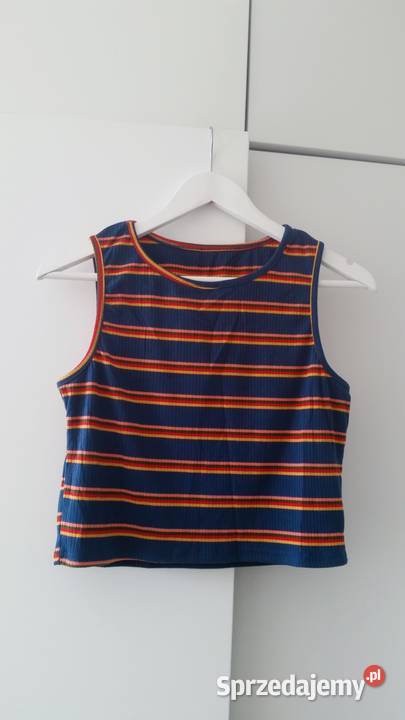 Crop top w paski idealny na lato wakacje Warszawa