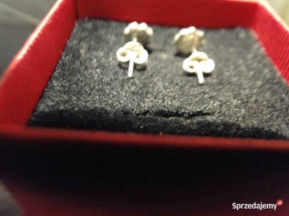 Kolczyki koniczynki 4listne srebro 925 mazowieckie Warszawa