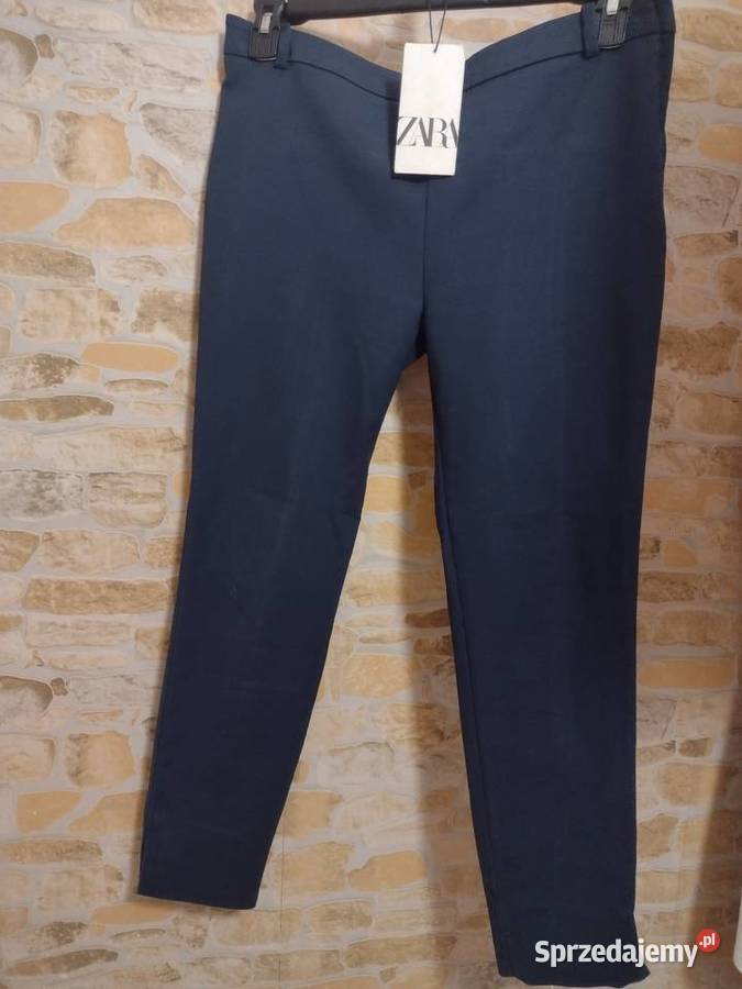 40L ZARAGranatowe spodnie biznesowecygaretki z Kraków