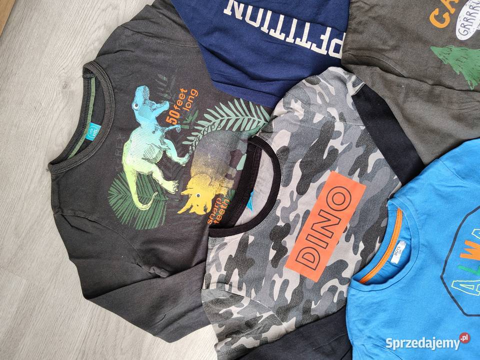 Zestaw 6 bluzek tshirtów 134 z długim rękawem Rozmiar 134 Ustka