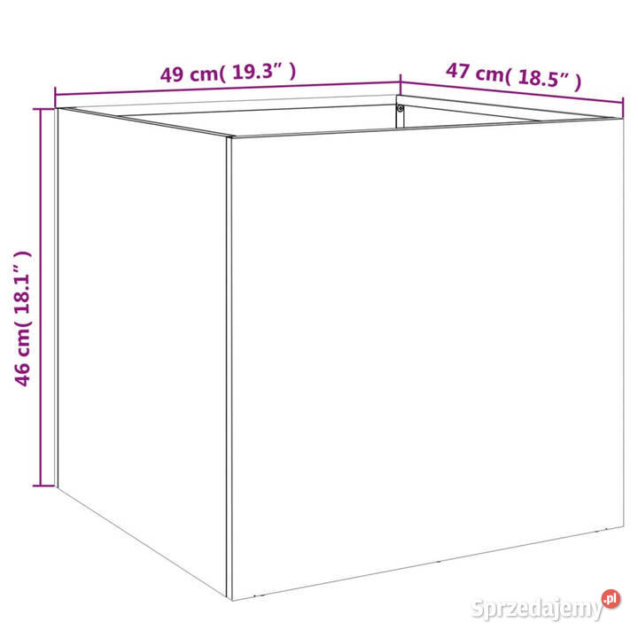 Donica antracytowa 49x47x46 stal WM841563 Warszawa sprzedam