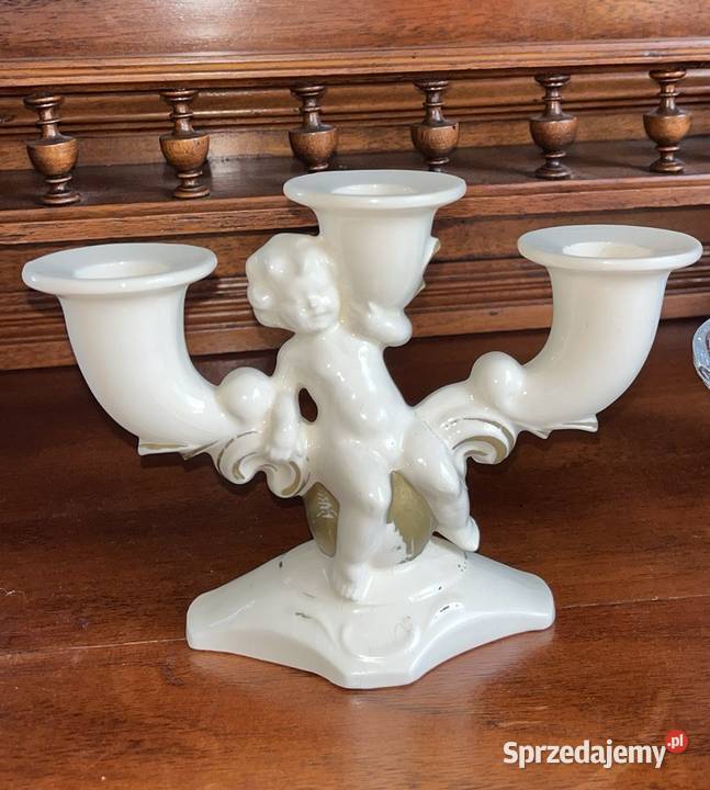 Świecznik z Puto na złotej kuli Bez sygnatury Na Gdańsk sprzedam