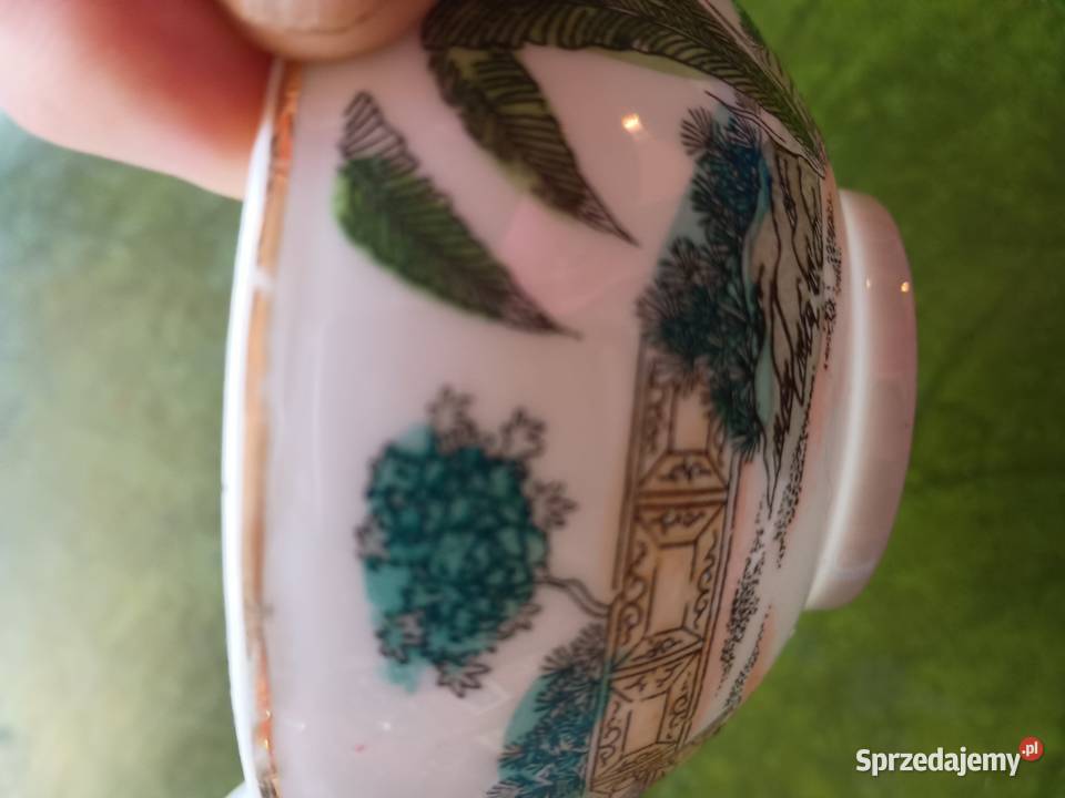 Japońska sygfilizanka plus spodek stara Porcelana i szkło pomorskie Tczew