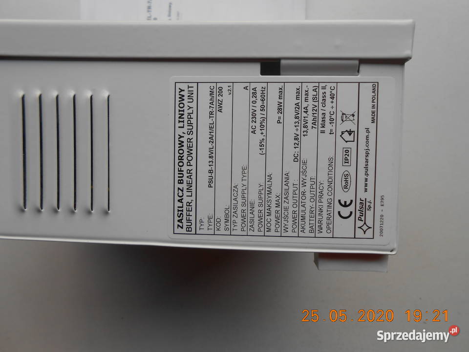 Sprzedam nowy zasilacz liniowy buforowy AWZ 200 Kępno