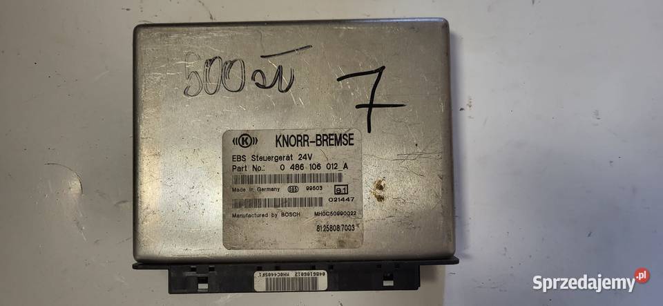 MAN TGA STEROWNIK KNORR 81258087003 0486106012A Pozostałe Mojusz sprzedam