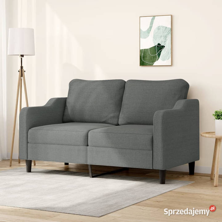 Sofa 2osobowa ciemnoszara 140 tapicerowana