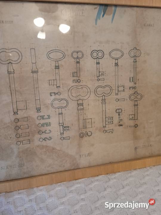 Stara grafika klucze małopolskie Żabno