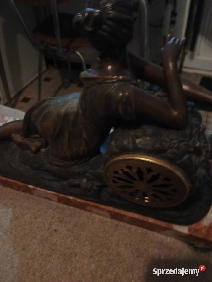 Kominkowy zegar francuski marmurowy stary podkarpackie Rzeszów sprzedam