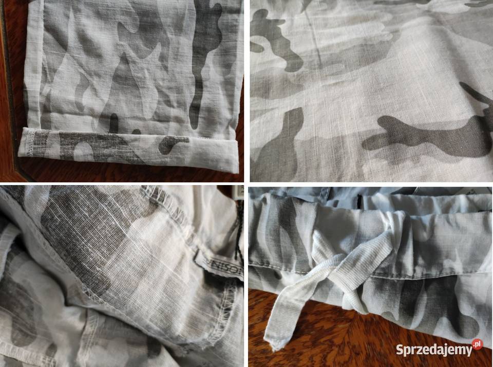 spodnie lniane bojówki moro chinosy joggery Kielce