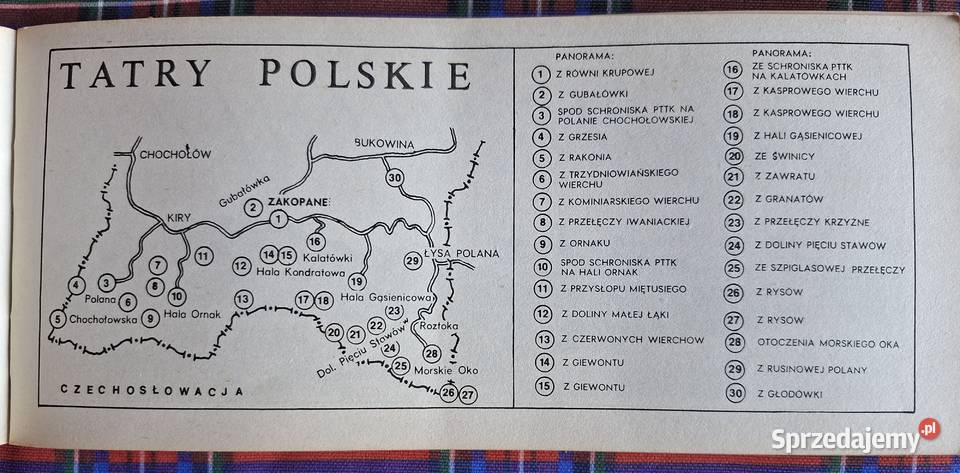Panoramy górskie z Tatr i Pienin Edward Moskała Mapy i przewodniki Kraków