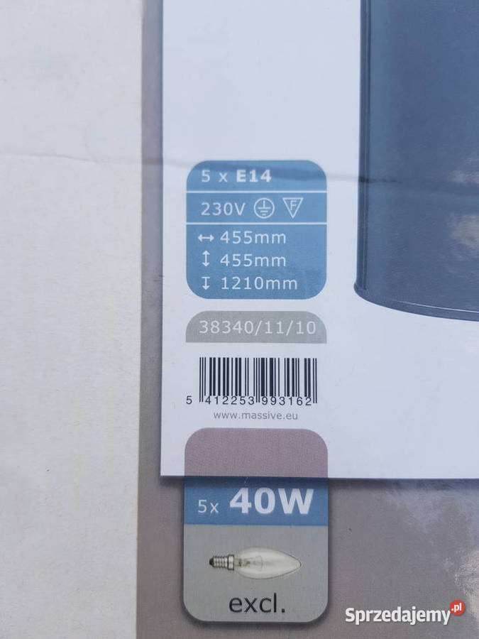 Lampa wisząca abażur CHROM 45 klasyczny żyrandol sprzedam