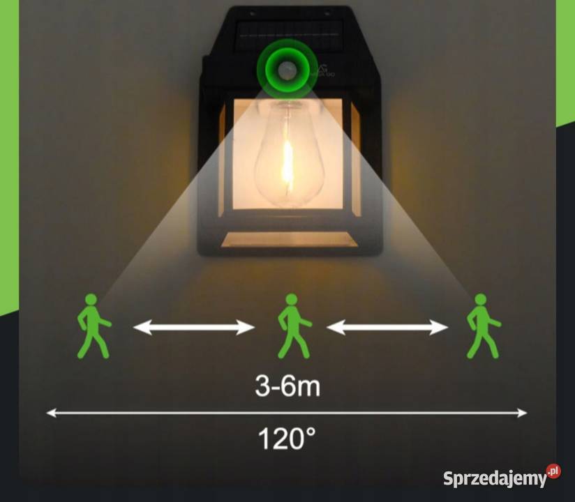 Lampa Solarna Kinkiet Ścienny Latarnia Żarówka Nowy Sącz sprzedam