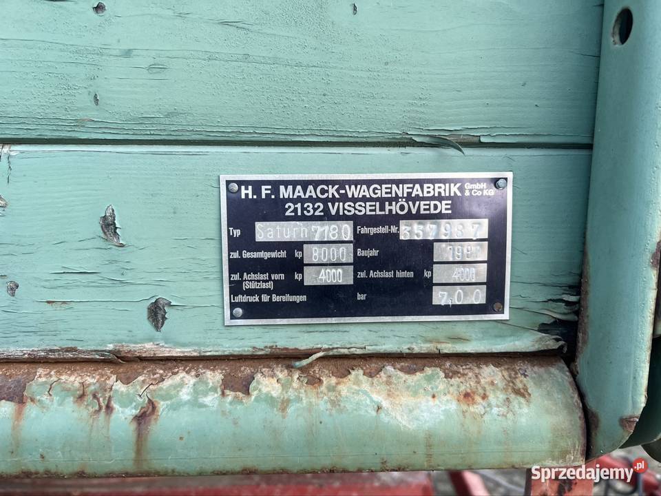 Sprzedam przyczepę 8 ton kiper 3 strony Nowy Lipowiec