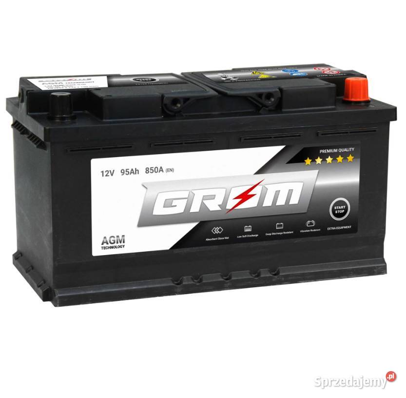 Akumulator 95Ah 850A GROM AGM STARTSTOP Ostrów Akumulatory Ostrów Wielkopolski
