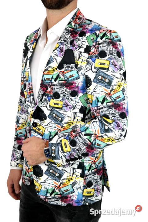 GIOVANNI PERA Marynarka Męska D616 Muzyczna wielkopolskie