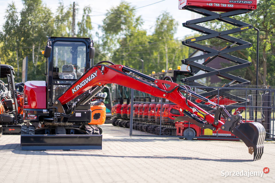 Minikoparka waga 4000 silnik KUBOTA łyżki Częstochowa