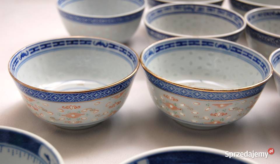 Chińska porcelanowa miska 2 porcelana ryżowa Lublin