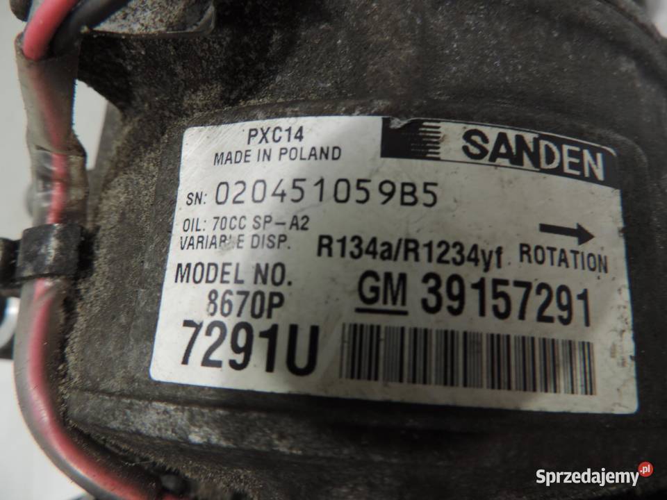 OPEL ASTRA K V 16 CDTI SPRĘŻARKA KLIMATYZACJI osobowe