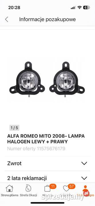 Lampy halogenowe mito nowe prawie osobowe Lampy przeciwmgielne sprzedam
