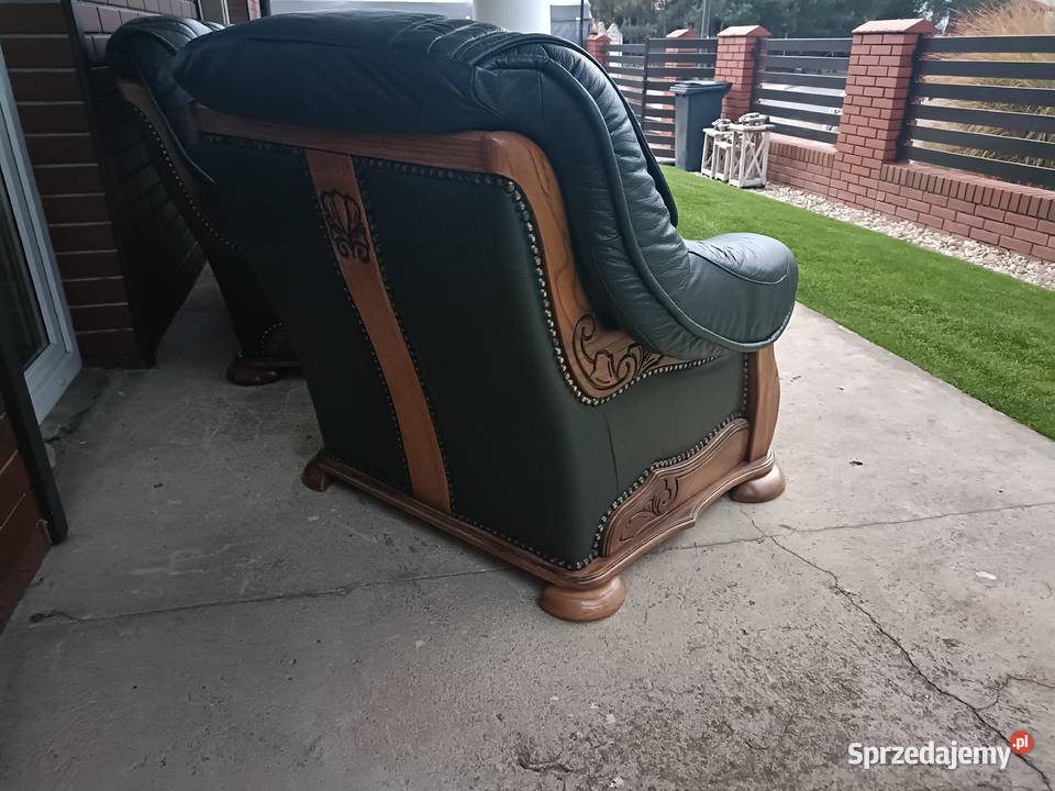 Sprzedam wypoczynek 321 ze skóry Komplety wypoczynkowe wielkopolskie Konin