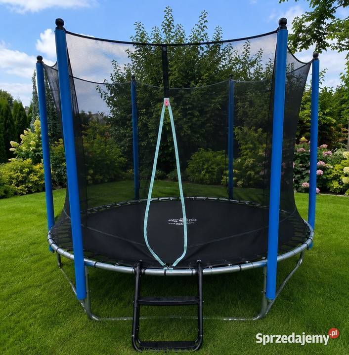 TRAMPOLINA OGRODOWA Z SIATKĄ dzieci z drabinką Metal  Nowy Sącz