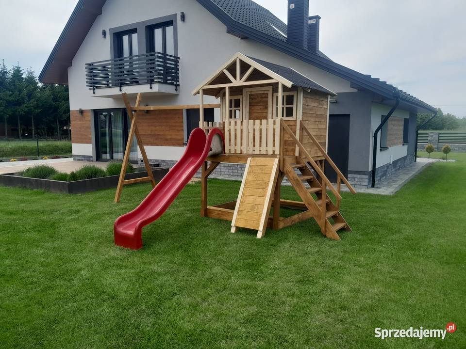 Domek drewniany plac zabaw dzieci