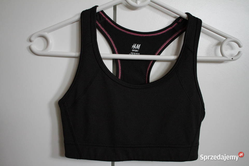 Czarny top sportowy HM xs 34 sport fitness Rozmiar 34(XS) Toruń