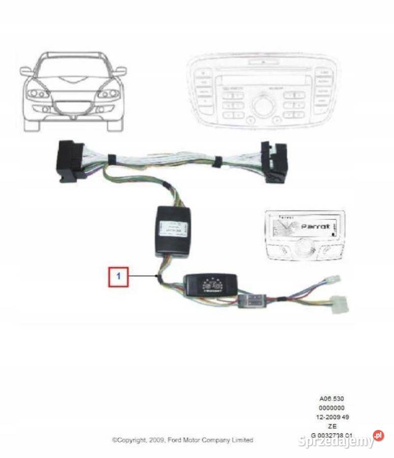 WIĄZKA INSTALACJA PANELU WEBASTO FORD RANGER 06 osobowe
