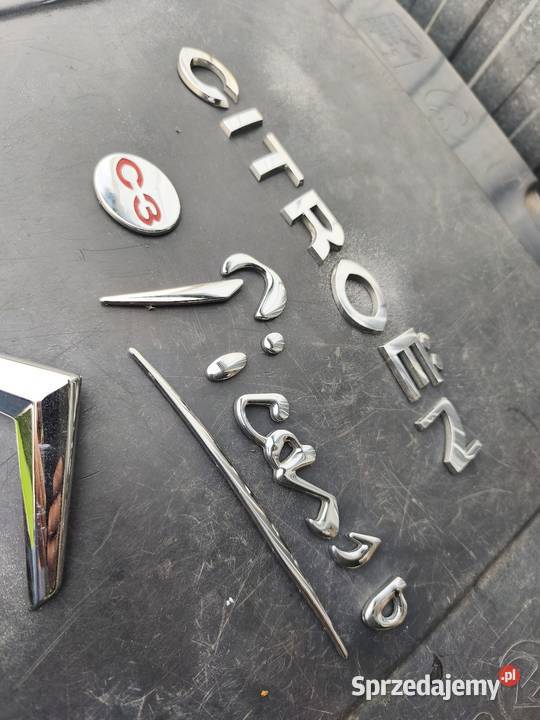 Citroen Logo emblemat znaczek Napis Citroen Dębica