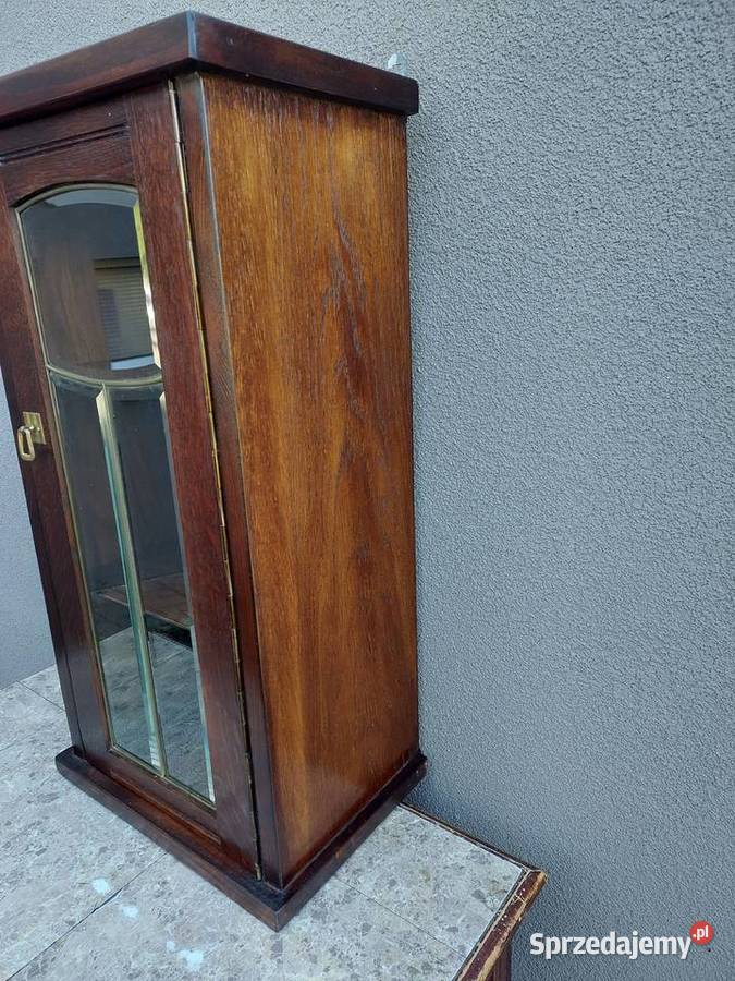 Stara szafka wisząca fazowane witrażowe szkło Tczew