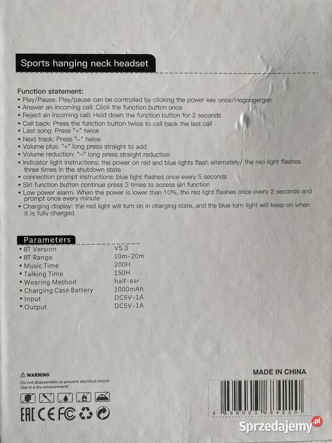 Słuchawki bezprzewodowe Zielonka