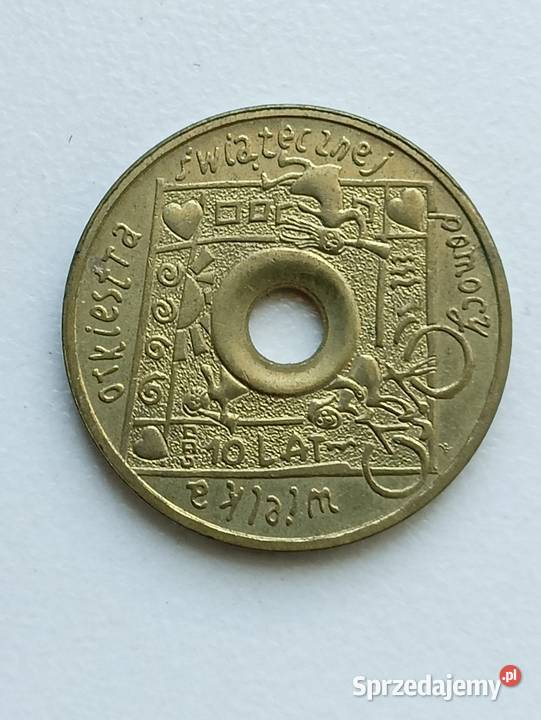 Moneta 10 lat Orkiestry świątecznej pomocy 2003 zachodniopomorskie