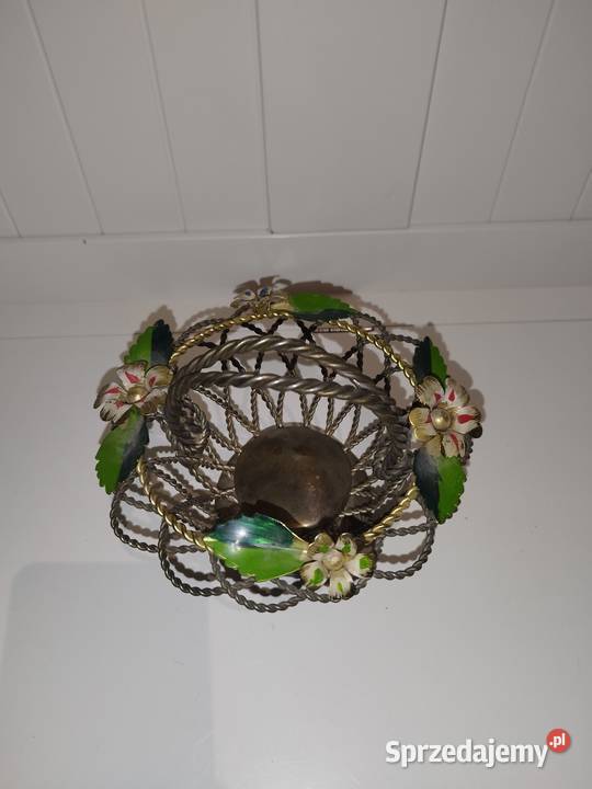 Stary koszyk metalowy na bibeloty koszyczek z Dekoracje i ozdoby mazowieckie Warszawa